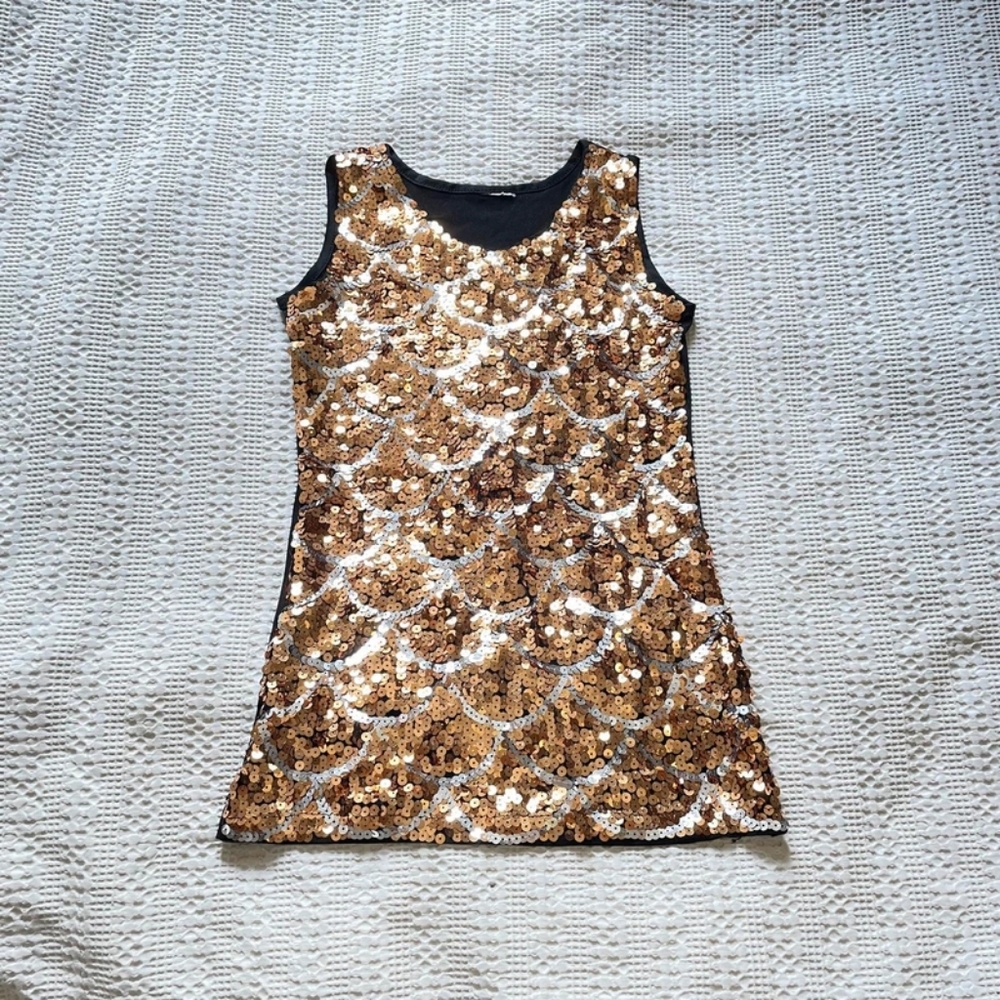 gold black sequin sparkly Ibiza vest cami